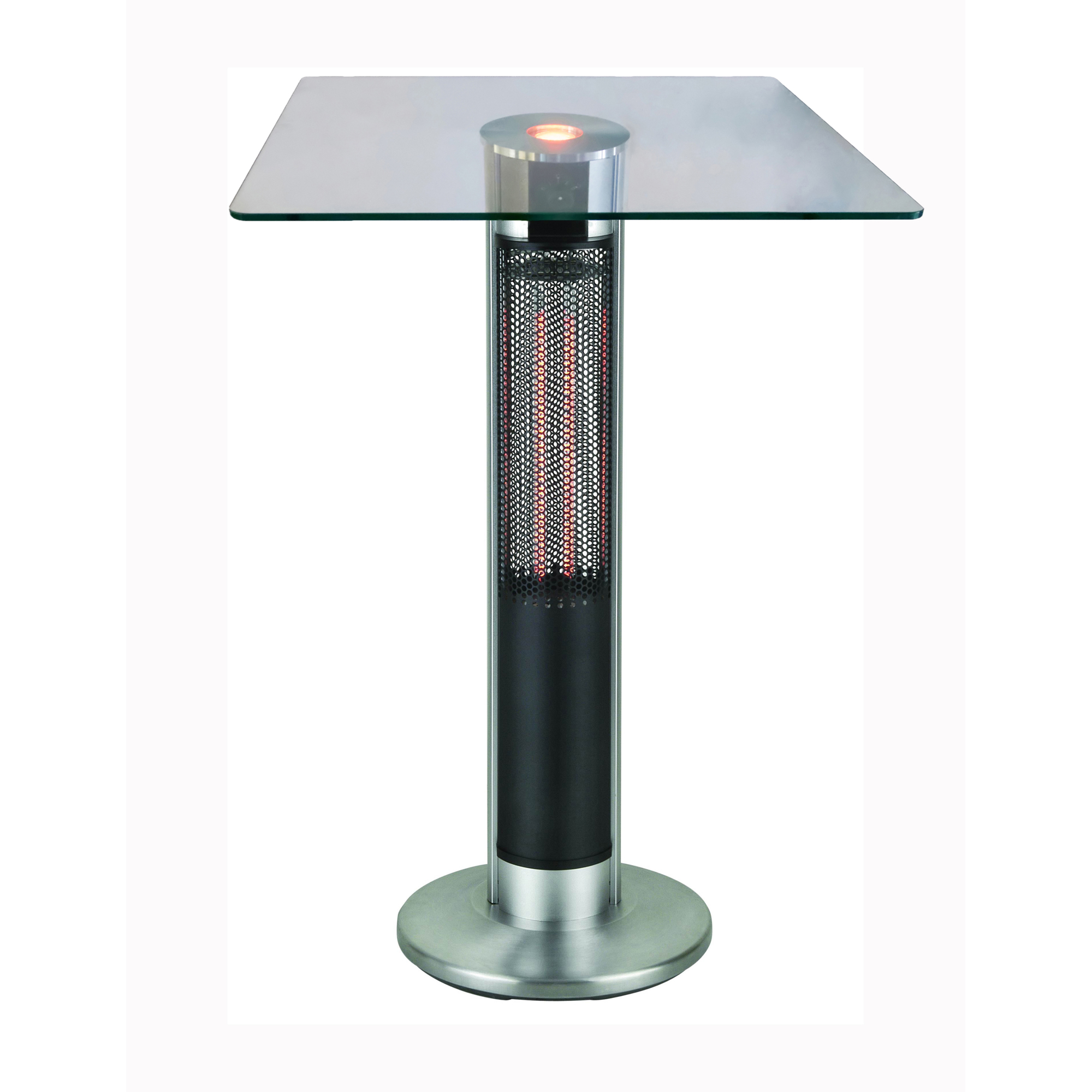 ENERG+, Bar Table with Patio Heater and square glass top, Model# HEA-215J67